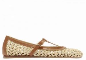 Ancient Greek Sandals Aerati Donna Ballerine Beige Marroni | HAN8268MK