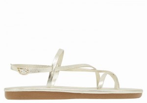 Ancient Greek Sandals Alethea Donna Sandali Con Cinturino Sul Retro Oro Bianche | KYN2073OF