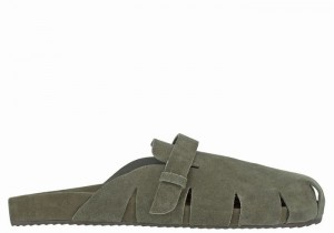 Ancient Greek Sandals Atlas Uomo Pantofole Verdi Scuro | MIO25YV