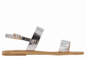 Ancient Greek Sandals Clio Donna Sandali Con Cinturino Sul Retro Argento | AWF2529VL