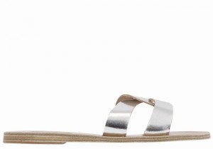 Ancient Greek Sandals Desmos Donna Sandali Scorrevoli Argento | RNU8783CO