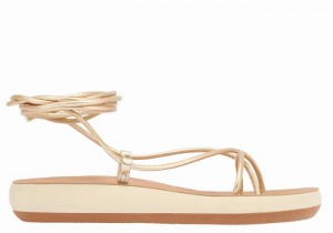 Ancient Greek Sandals Diakopes Comfort Donna Sandali Da Gladiatore Oro Bianche | QZV889FH