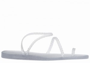 Ancient Greek Sandals Eleftheria Donna Sandali Intrecciati Grigie Oro | TCP8735BW