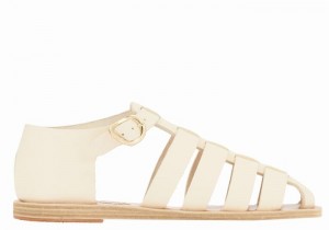 Ancient Greek Sandals Homeria Donna Sandali Pescatore Bianche | UTI3955CA