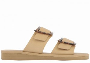 Ancient Greek Sandals Iaso Donna Sandali Scorrevoli Beige | ROT99UL