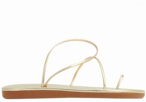 Ancient Greek Sandals Kansiz Donna Sandali Con Puntale Oro Bianche | WGO5167FJ