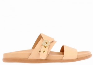 Ancient Greek Sandals Latria Donna Sandali Scorrevoli Beige | RWF4315VW