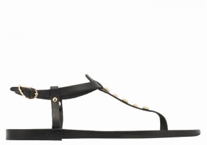 Ancient Greek Sandals Lito Bee Donna Sandali Con Cinturino Sul Retro Nere | FBH4475MM