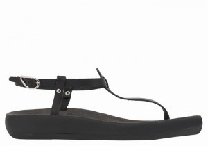 Ancient Greek Sandals Lito Comfort Donna Sandali Con Cinturino Sul Retro Nere | EVZ4898ZB