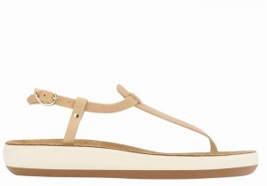 Ancient Greek Sandals Lito Comfort Donna Sandali Con Cinturino Sul Retro Beige | TXW7223YB