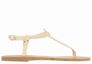 Ancient Greek Sandals Lito Flip Flop Leather Donna Sandali Con Cinturino Sul Retro Bianche | JRH4184WN