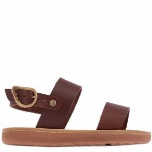 Ancient Greek Sandals Little Clio Soft Bambino Sandali Casual Caffè | GEN1246QN