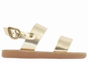 Ancient Greek Sandals Little Clio Soft Bambino Sandali Casual Oro Bianche | PYC4884XT