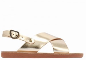 Ancient Greek Sandals Little Maria Soft Bambino Sandali Casual Oro Bianche | KAS6795JS