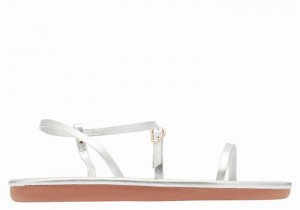 Ancient Greek Sandals Niove Donna Sandali Con Cinturino Sul Retro Argento | ZPN4651NZ