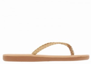 Ancient Greek Sandals Plage Flip Flop Donna Sandali Intrecciati Beige | MNH5792NX