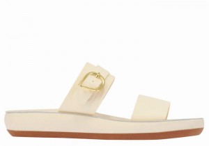 Ancient Greek Sandals Preveza Comfort Donna Sandali Scorrevoli Bianche | VPD919EZ