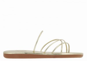 Ancient Greek Sandals Pu Donna Sandali Scorrevoli Oro Bianche | TRO9828JK