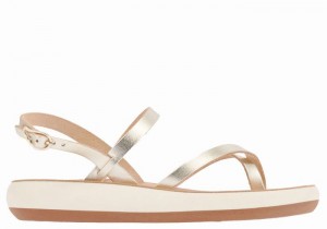 Ancient Greek Sandals Tereza Comfort Donna Sandali Con Cinturino Sul Retro Oro Bianche | QEY8350YL