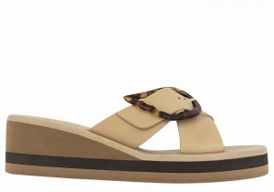 Ancient Greek Sandals Thais Rainbow Donna Sandali Zeppa Beige Nere | OLM3743NA