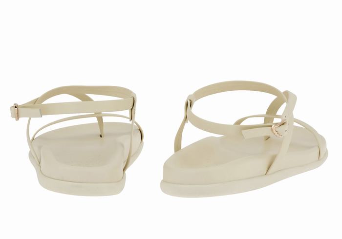 Ancient Greek Sandals Aimilia Donna Sandali Con Cinturino Sul Retro Bianche | LVI335SC