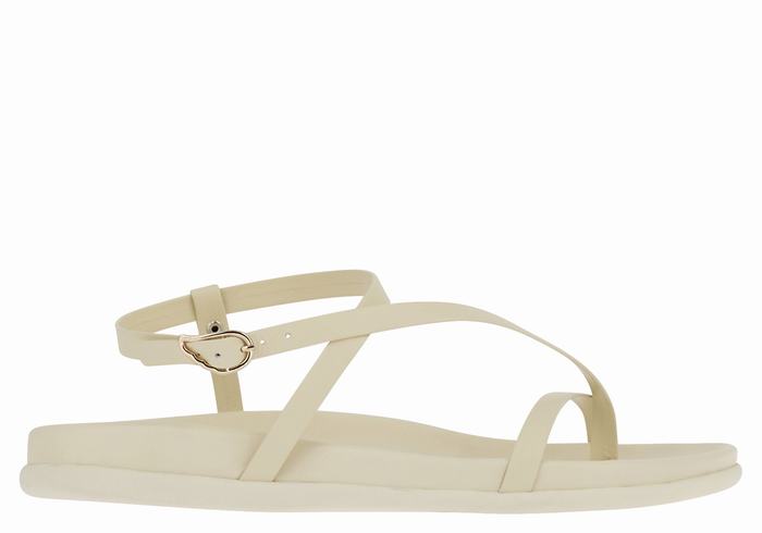 Ancient Greek Sandals Aimilia Donna Sandali Con Cinturino Sul Retro Bianche | LVI335SC