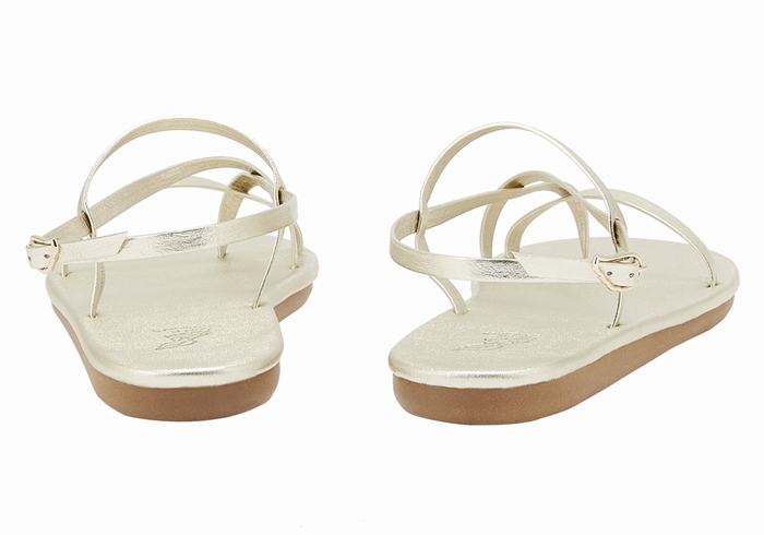 Ancient Greek Sandals Alethea Donna Sandali Con Cinturino Sul Retro Oro Bianche | KYN2073OF