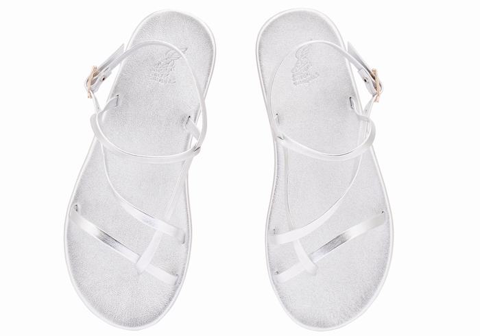 Ancient Greek Sandals Alethea Donna Sandali Con Cinturino Sul Retro Argento | GBI731IL