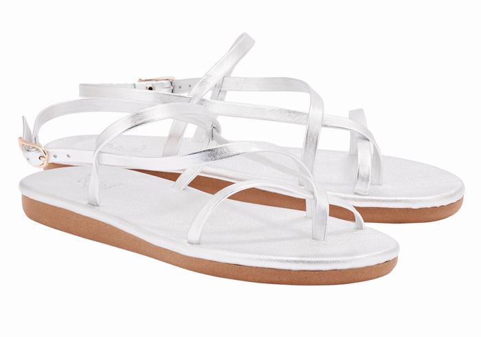 Ancient Greek Sandals Alethea Donna Sandali Con Cinturino Sul Retro Argento | GBI731IL