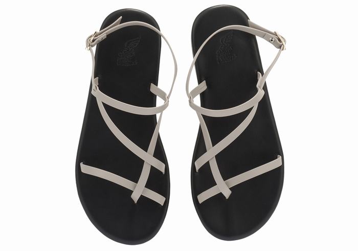 Ancient Greek Sandals Alethea Donna Sandali Con Cinturino Sul Retro Grigie Marroni | ETB6172VG