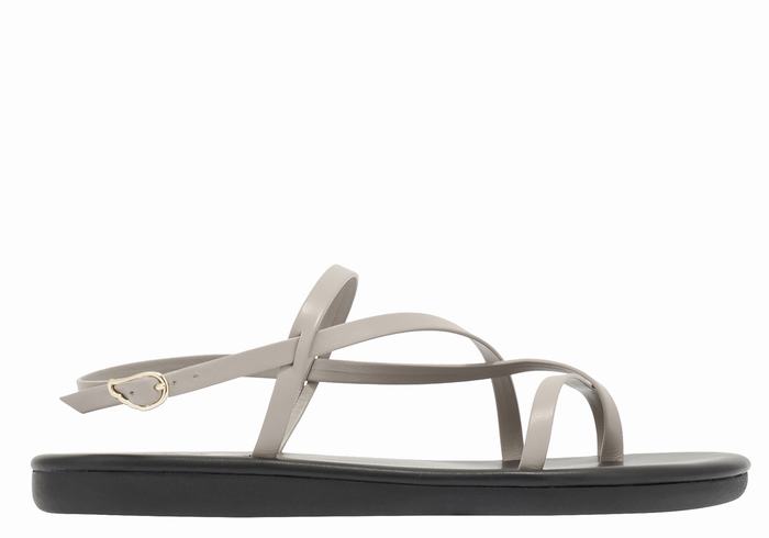 Ancient Greek Sandals Alethea Donna Sandali Con Cinturino Sul Retro Grigie Marroni | ETB6172VG