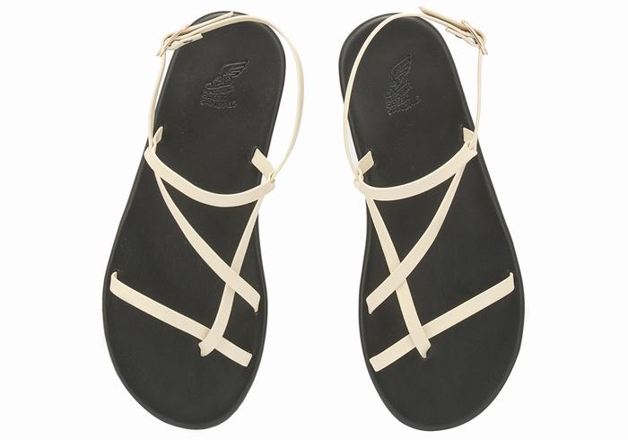 Ancient Greek Sandals Alethea Donna Sandali Con Cinturino Sul Retro Bianche | SYT3016NC