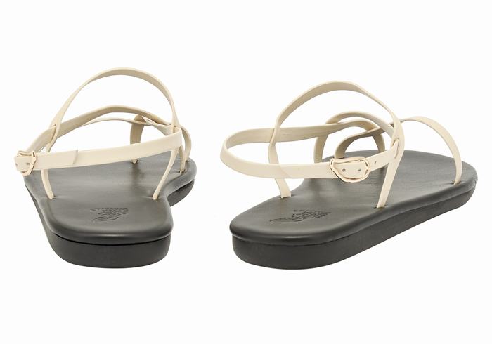 Ancient Greek Sandals Alethea Donna Sandali Con Cinturino Sul Retro Bianche | SYT3016NC