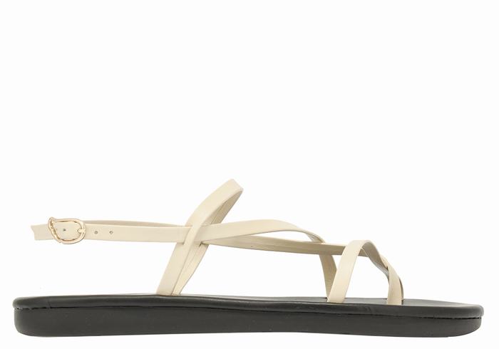 Ancient Greek Sandals Alethea Donna Sandali Con Cinturino Sul Retro Bianche | SYT3016NC