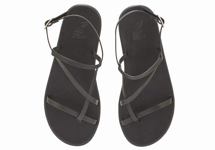 Ancient Greek Sandals Alethea Donna Sandali Con Cinturino Sul Retro Nere | MMN71100RT