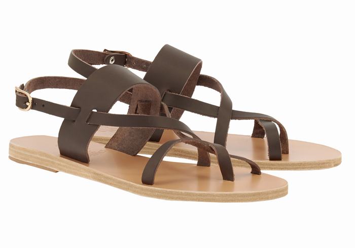 Ancient Greek Sandals Alethea Donna Sandali Con Cinturino Sul Retro Cioccolato | EVI2161PT