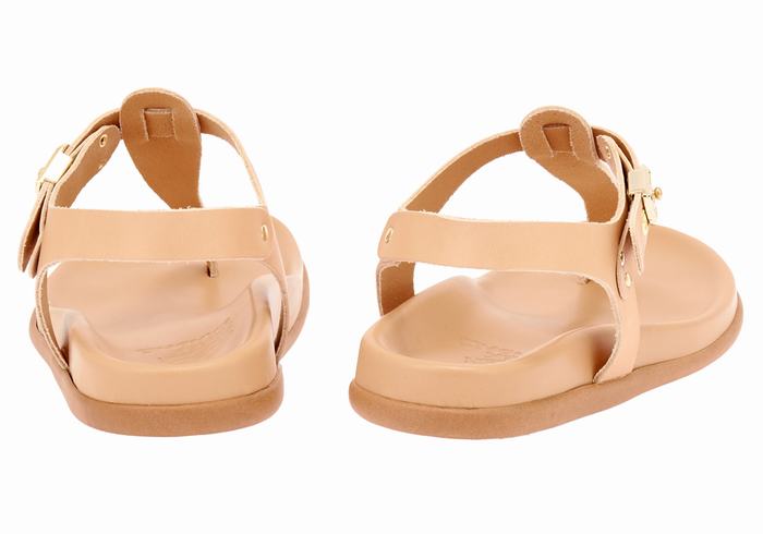 Ancient Greek Sandals Alki Flip Flop Donna Sandali Con Cinturino Sul Retro Beige | FUY7430QW