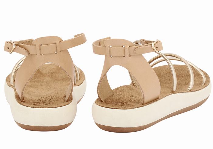 Ancient Greek Sandals Anastasia Comfort Donna Sandali Con Cinturino Beige Oro Bianche | HRM6197BK