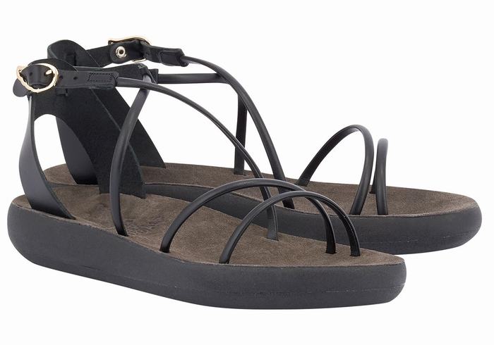 Ancient Greek Sandals Anastasia Comfort Donna Sandali Con Cinturino Nere | EDC7399KL