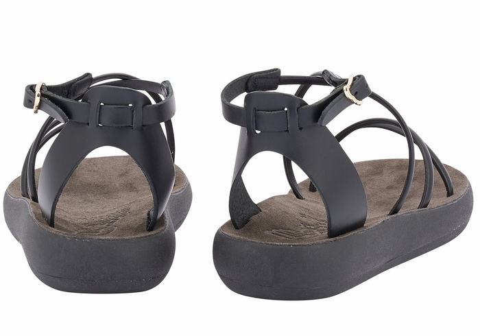 Ancient Greek Sandals Anastasia Comfort Donna Sandali Con Cinturino Nere | EDC7399KL