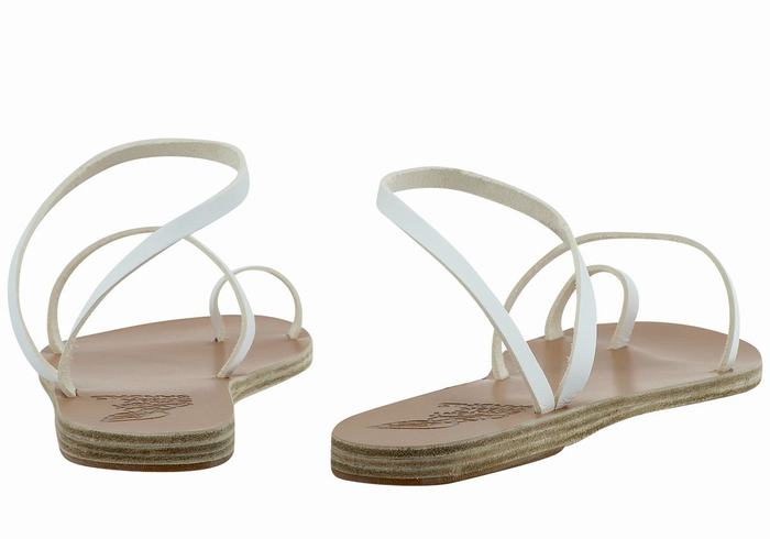 Ancient Greek Sandals Apli Eleftheria Leather Donna Sandali Con Puntale Bianche | TLN5077EN