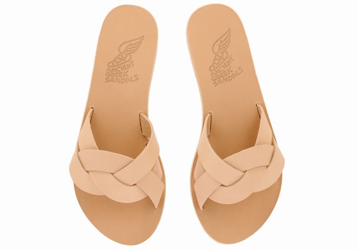 Ancient Greek Sandals Arachne Donna Sandali Scorrevoli Beige | NQK4230QB