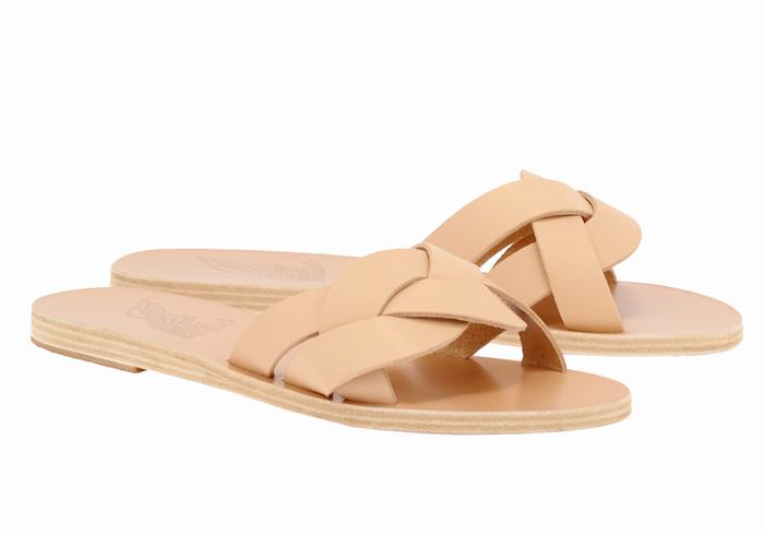 Ancient Greek Sandals Arachne Donna Sandali Scorrevoli Beige | NQK4230QB