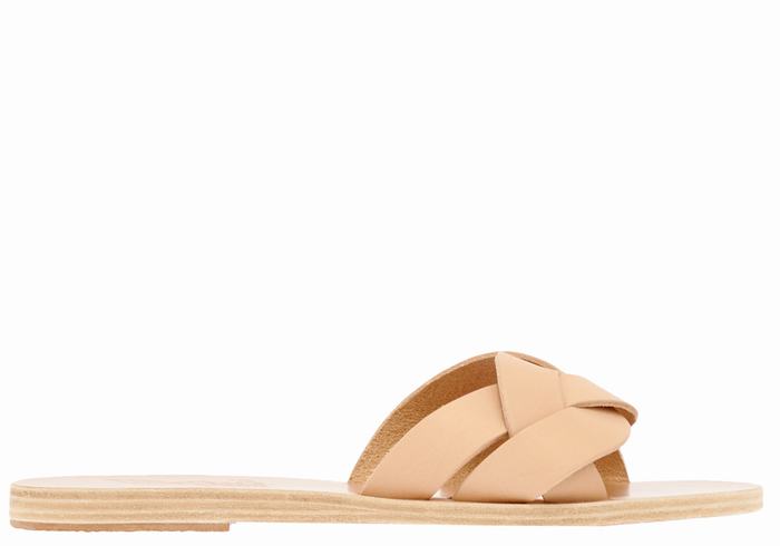 Ancient Greek Sandals Arachne Donna Sandali Scorrevoli Beige | NQK4230QB