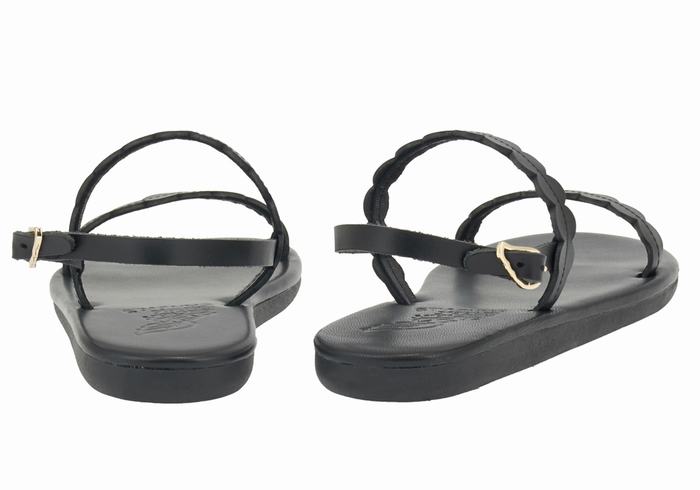 Ancient Greek Sandals Aroula Donna Sandali Con Cinturino Sul Retro Nere | AUU1146TQ