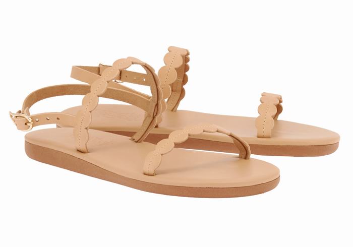 Ancient Greek Sandals Aroula Donna Sandali Con Cinturino Sul Retro Beige | CER668WJ