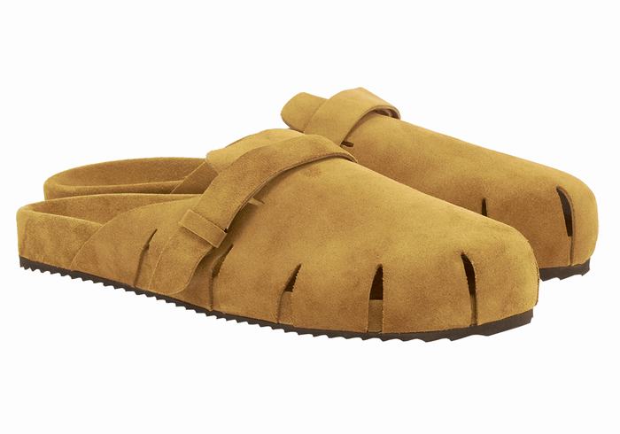 Ancient Greek Sandals Atlas Uomo Pantofole Marroni | GRU1839YA