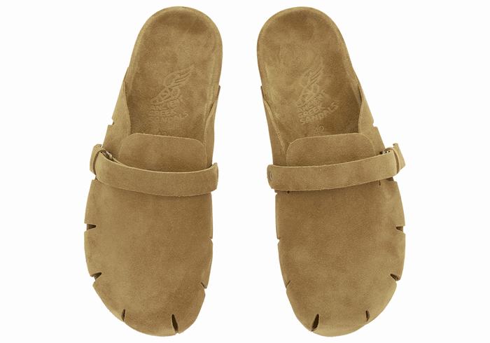 Ancient Greek Sandals Atlas Uomo Pantofole Verdi | XZF879ML