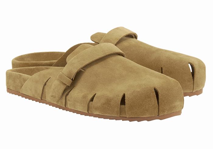 Ancient Greek Sandals Atlas Uomo Pantofole Verdi | XZF879ML