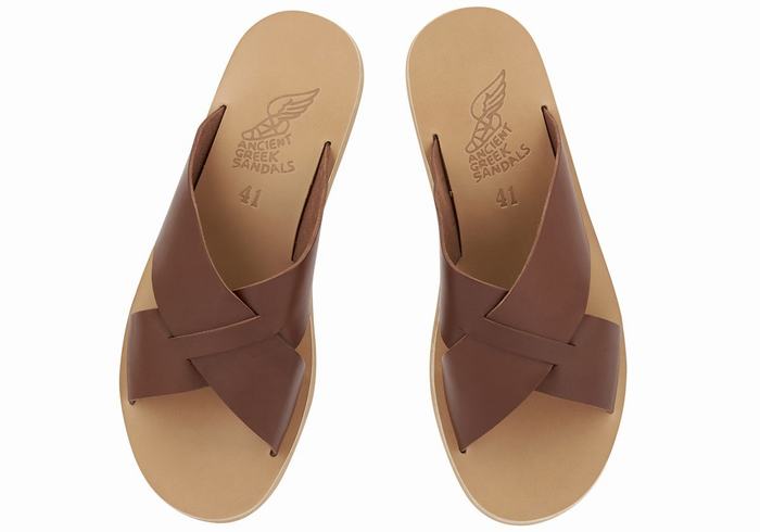 Ancient Greek Sandals Bios Uomo Sandali Scorrevoli Caffè | ZNF3817UY